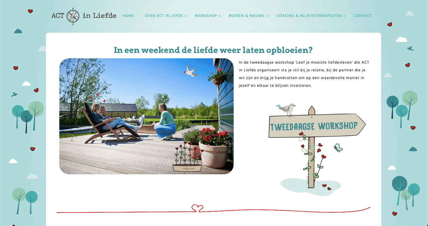 Website optimalisatie Act in Liefde